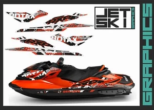 SEADOO RXP RXPX 300 graphics kit decals stickers set 2016 2017 jet ski lava red - Picture 1 of 2