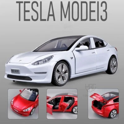 1:32 Tesla Model 3 Alloy Simulation Car Model Electric Energy Vehicle Toy Gifts - Image 1 of 4