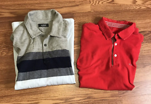 Lot of 2 A/X Armani Exchange Alfani Men's Polo Shirt Size M Red Gray