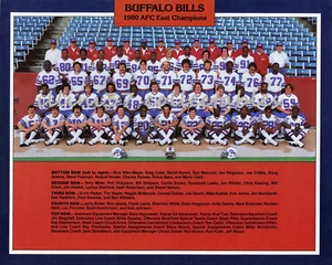 1980 BUFFALO BILLS AFC EAST CHAMPIONS 8X10 TEAM PHOTO - Bild 1 von 1
