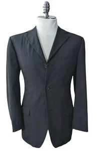 Blazer Ermenegildo Zegna Suave Para Hombre US 40R Gris Carbón 3 Botones Chaqueta Frontal - Imagen 1 de 8