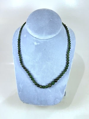 Beaded Green Aventurine Gemstone Fashion Jewelry choker /Necklace 18”/6 mm Width - Image 1 of 4
