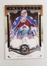 2015-16 Upper Deck Artifacts Patrick Roy Auto Autograph Jersey Card #ed 21 / 25