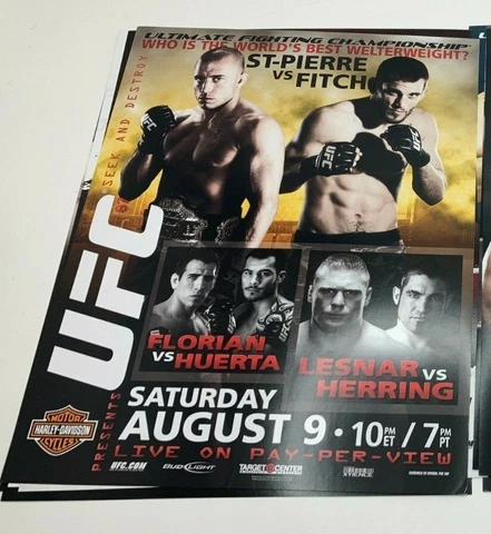 1 ORIGINAL UFC 87 EVENT 9X11 INCH POSTER NEW CONDITION GSP GEORGES ST PIERRE Cover