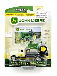 1/64 1950 John Deere Chevy Truck w/ Styled A John Deere Tractor - Picture 1 of 1