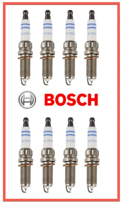 8 Bosch Double Iridium Spark Plugs OEM GERMANY ZR6SII3320 Benz 0041598103 - Image 1 of 4