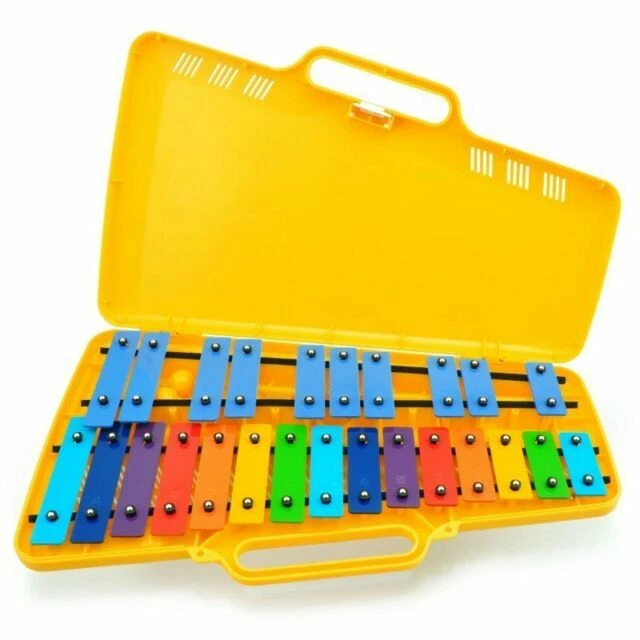 Angel AG-25N3 Metallofono Cromatico 25 Note da SOL2 a SOL3 - Giallo