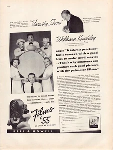 Printanzeige Bell Howell Filmo Kamera 1937 ganze Seite großes Magazin 10,5"x13,5" - Bild 1 von 1