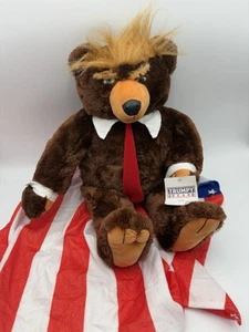Trumpy Bear Original Plush President Donald Trump Collectible USA Flag 24” - Picture 1 of 12