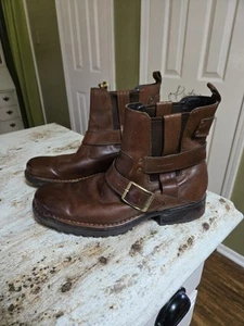 Rj Colt Grailed Brown Leather Pull On Boots Size 11.5 M - Picture 1 of 7
