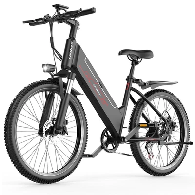 26" 48V Electric Bike 1200W Peak E Bikes Commuter 65Mlies 25mph E Bicyce eMTB - Image 1 of 4