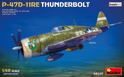 KIT MODELLINO AEREO MINIART P-47D-11RE THUNDERBOLT BASIC MODELLISMO SCALA 1:48 - Immagine 1 di 4