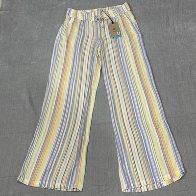prAna Fernie Beach Pant Women's Medium Colorful Striped Lightweight Wide Leg - Image 1 of 4