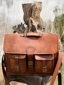 Nuevo maletín de cuero bolso de trabajo bolso de hombro BOLSO Messenger UNI BOLSO - Imagen 1 de 15