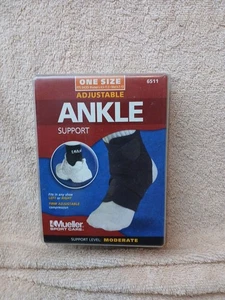 Mueller Adjustable Ankle  Support Black One Size Fits  New Product #6511 - Picture 1 of 4