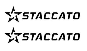 2 Staccato Waterproof/Weatherproof High Quality Vinyl Decals - Picture 1 of 4