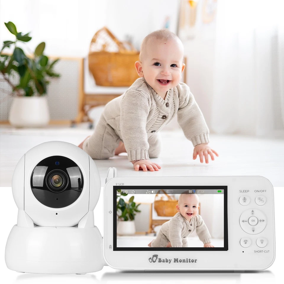 Babyphone mit Kamera Video-Babyphone Video Baby Monitor 5" HD-Display VOX-Modus - Bild 1 von 4