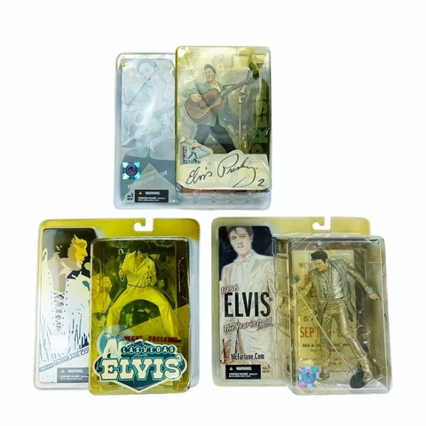 Lot of 3 McFarlane Elvis Presley 6 in Figures Cover