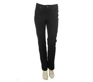 Pantalones altos mujer con control 24W de alto verde oliva "My WonderJean" pierna recta - Imagen 1 de 4
