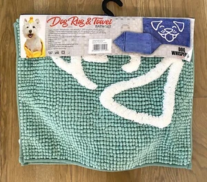 Dog Bath Towel Set Super Absorbent Mint Green by Dog Whisperer NEW - Picture 1 of 6