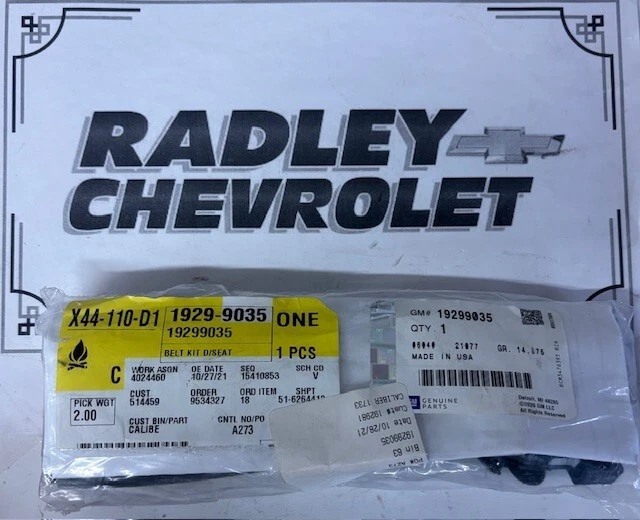 NEW GM OEM CHEVY CRUZE SEAT BELT BUCKLE/ LATCH- GENERAL MOTORS GMC 19299035 - Изображение 1 из 1