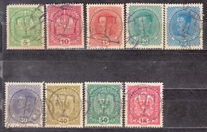 A-9681- 191 TRENTINO Francobolli Austria soprast. Sas. BZ3/100-108 usato compl - Foto 1 di 1