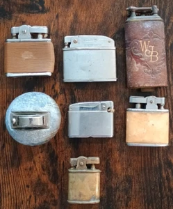 Vintage Lot of 7 Lighters - A.S.I / Alan Randall / Omega / Royal Star - UNTESTED - Picture 1 of 15