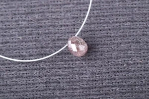 0.51Ct Natural Pink Loose Briolette Shape Diamond 4.40MM Drilled Diamond DB127 - Picture 1 of 9