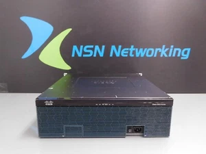 Cisco 3925 C3925-VSEC/K9 Router C3900-SPE100/K9 1x PVDM3-64 1x PWR-3900-AC PSU - Picture 1 of 4