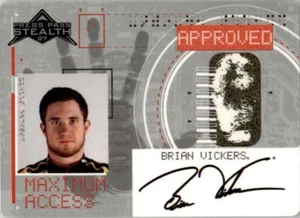 2007 Press Pass Stealth Maximum Access #MA27 Brian Vickers - Picture 1 of 2
