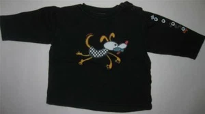 GRISINO argentine unique boys LS t shirt black crazy dog 12M months meses EUC - Bild 1 von 4