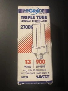 Satco S8399 CFT13W/4P/827 13W 4-Pin GX24q-1 T4 CFL 2700k Warm White - Picture 1 of 1