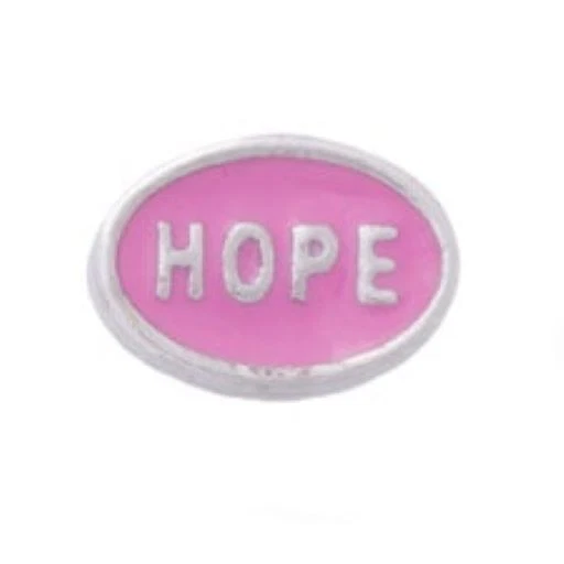 Origami Owl Hope Breast Cancer Fighter Floating Charm - Image 1 of 1