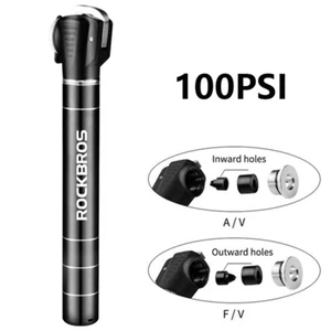 Mini Bike Pump Bicycle Tyre Inflator Hand Pump Schrader Presta Valve Tool Black - Picture 1 of 15