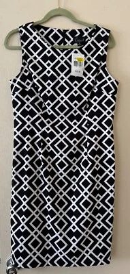 ¡Nuevo con etiquetas Vestido Vaina Para Mujer Connected Blanco y Negro Talla 12! Foto 1 de 4