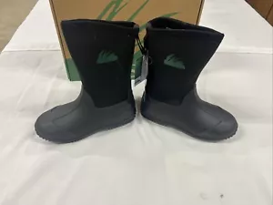 Itasca Unisex-Kid's Youth Bayou Waterproof Boot , Tall, Size 4 ,Black, - Picture 1 of 8