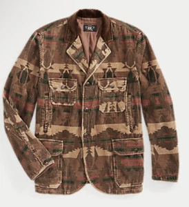 $890 RRL Ralph Lauren Medium Corduroy Field Jacket Blazer Southwestern Hunting - Picture 1 of 14