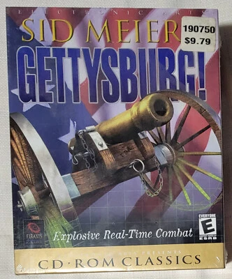 Vintage Sid Meier's Gettysburg! Big Box Windows PC Car Game Sealed / New! - Image 1 of 4
