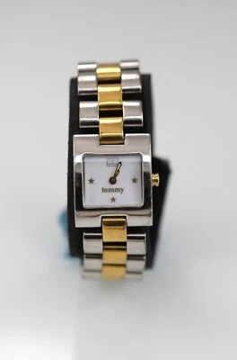 Tommy Hilfiger Reloj Mujer T00162 Plata Oro Acero Inoxidable St WR Cuarzo No Funciona Foto 1 de 4
