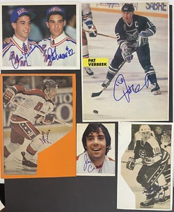 Hockey Greats Signed Photos Lot of 8 Jim Craig Pat Verbeek, Brian Leetch(2) NHL - Picture 1 of 3