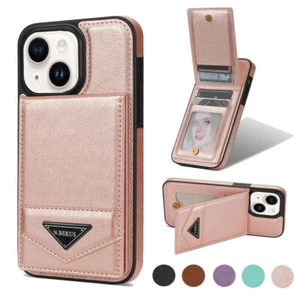 Flip Card Wallet Leather Case for iPhone 6 7 8 XR XS SE 11 12 13 14 15 Pro - Zdjęcie 1 z 17