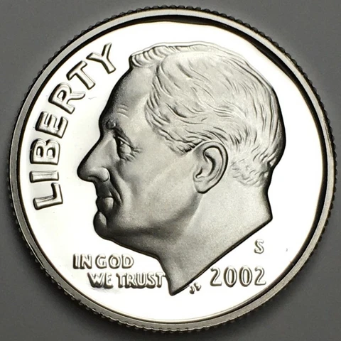 2002-S Silver Proof Dime - 90% Silver - (UNC) KM#195b - D02SS Cover