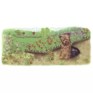 Yorkie Yorkshire Terrier Garden Wraps Overglaze Waterslide Ceramic Decals - Picture 1 of 2
