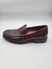 Clarks Unstructured Men's Sz 13M Penny Loafer Leather Brown Burgundy Shoes
