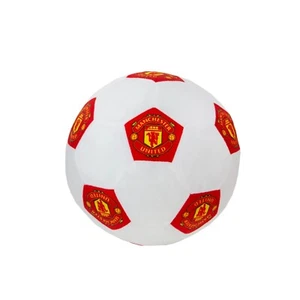 Manchester United FC Shaped Football Cushion White and Red Ball Design 25 x 25cm - Picture 1 of 5