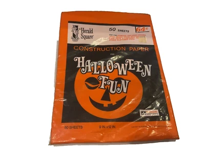 Vintage 1960’s Herald Square Woolworths Halloween Construction Paper 40+ sheets - Изображение 1 из 4