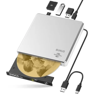 LightScribe externes CD DVD-Laufwerk USB 3.0 & Typ-C CD/DVD ROM Brenner Brenner - Bild 1 von 7
