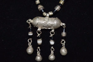 Antique Egyptian Nubian Bedouin Necklace Unusual and Unique! - Picture 1 of 9