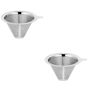 Juego de 2 Mallas Coladoras de Filtro de Café para Goteador de Cesta de Polvo de Acero Inoxidable - Imagen 1 de 12