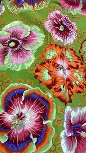 Kaffe Fassett Colectivo Hibisco Flotante VERDE por parte - Imagen 1 de 1